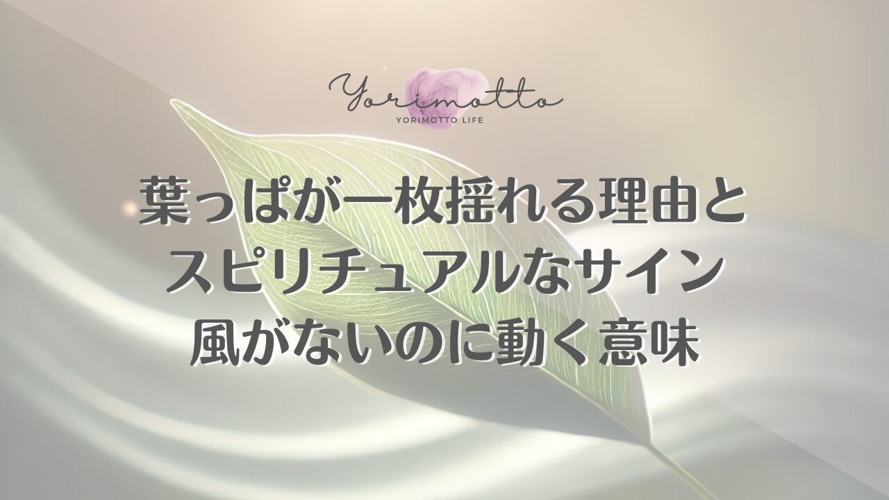 葉っぱが一枚揺れる理由とスピリチュアルなサイン｜風がないのに動く意味