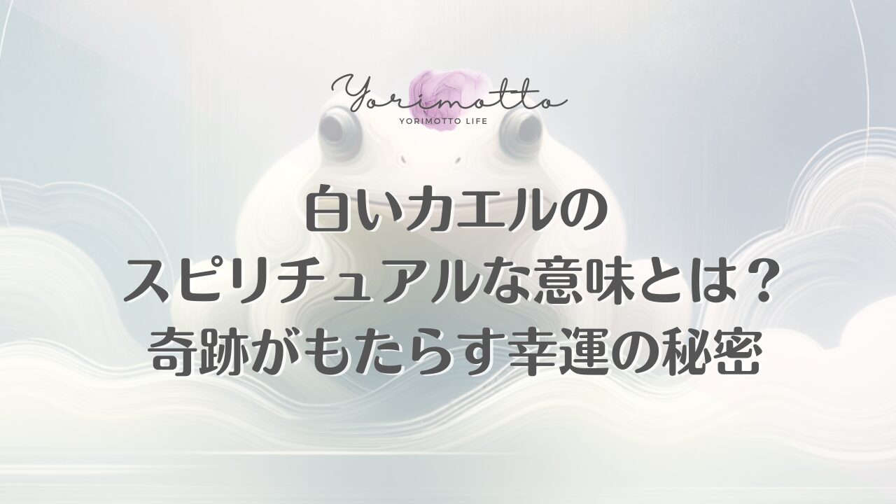 白いカエルのスピリチュアルな意味とは？奇跡がもたらす幸運の秘密