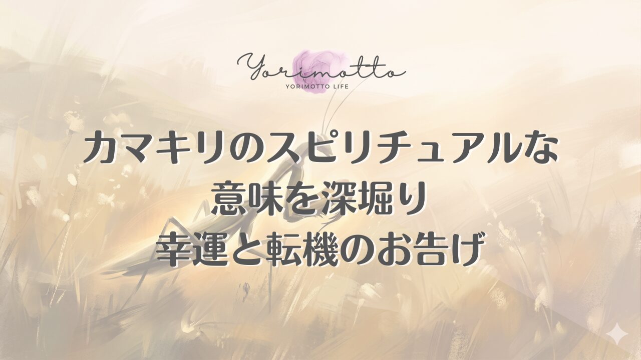 カマキリのスピリチュアルな意味を深堀り｜幸運と転機のお告げ